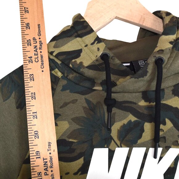 Nike Camo Floral “The Force is Female” Hoodie Size XS Green Black Print Logo Pul - Picture 6 of 7